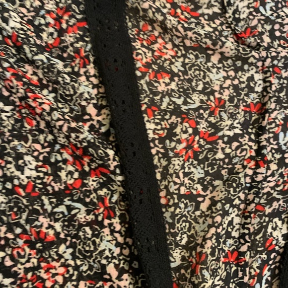 Free People Lola Kimono Black Combo Size M - Picture 7 of 8